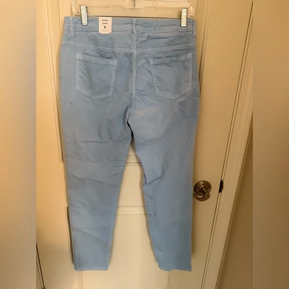 J. McLaughlin Blue Ankle Cropped Velvet Pants - Picture 3 of 3